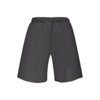 Black Fila men's swimwear made of polyester, featuring a sleek design suitable for swimming and beachwear.