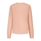 Pink Fila women's cotton sweatshirt with a relaxed fit, featuring the Fila logo on the chest and ribbed cuffs and hem.