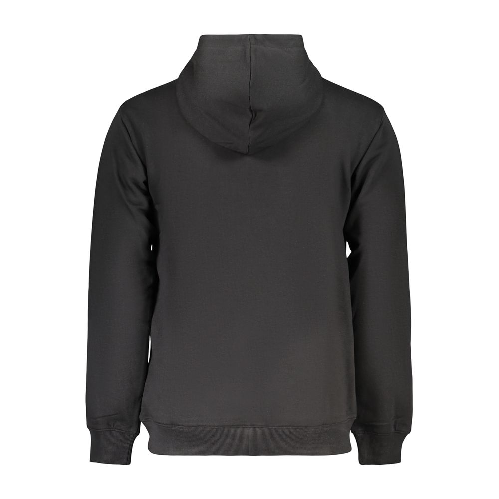 Black men's Fila cotton sweatshirt with crewneck and long sleeves, casual athletic style.