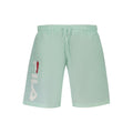 Fila Verde polyester men's swimwear featuring a fitted design and vibrant green color, suitable for swimming and beach activities.