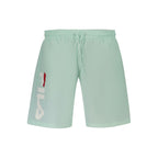 Fila Verde polyester men's swimwear featuring a fitted design and vibrant green color, suitable for swimming and beach activities.