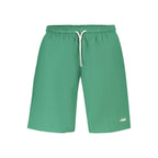 Fila men's green polyester boxer briefs with elastic waistband and comfortable fit, shown in a close-up front view.