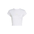 White cotton T-shirt from Calvin Klein Jeans with a classic fit and crew neckline, displayed flat on a plain background.