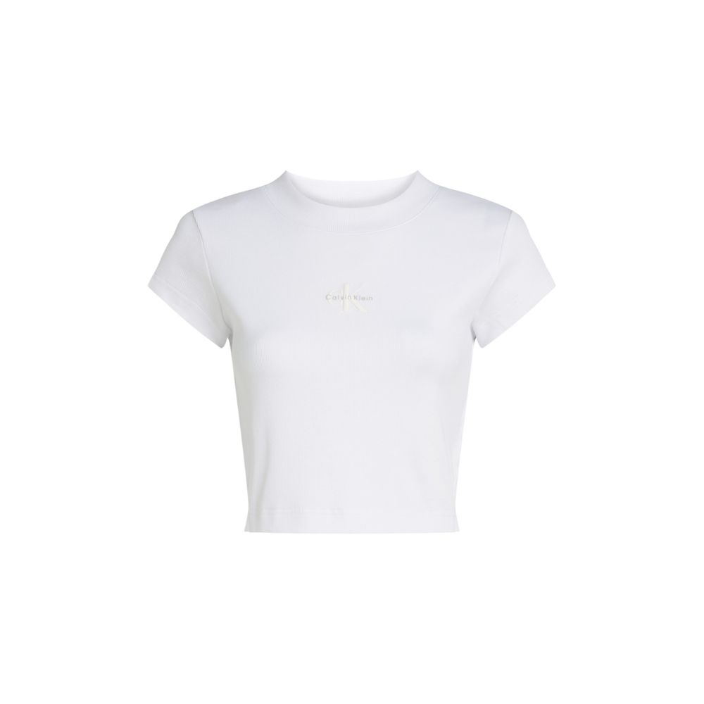 Calvin Klein Jeans White Cotton T-Shirt Calvin Klein Jeans
