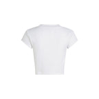 White cotton T-shirt from Calvin Klein Jeans with a classic fit and brand logo, displayed flat on a neutral background.