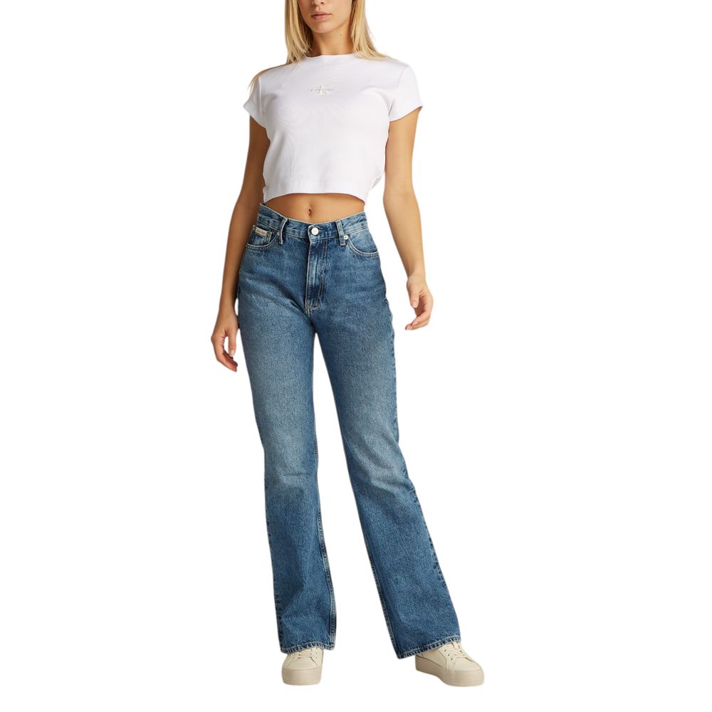 Calvin Klein Jeans White Cotton T-Shirt Calvin Klein Jeans