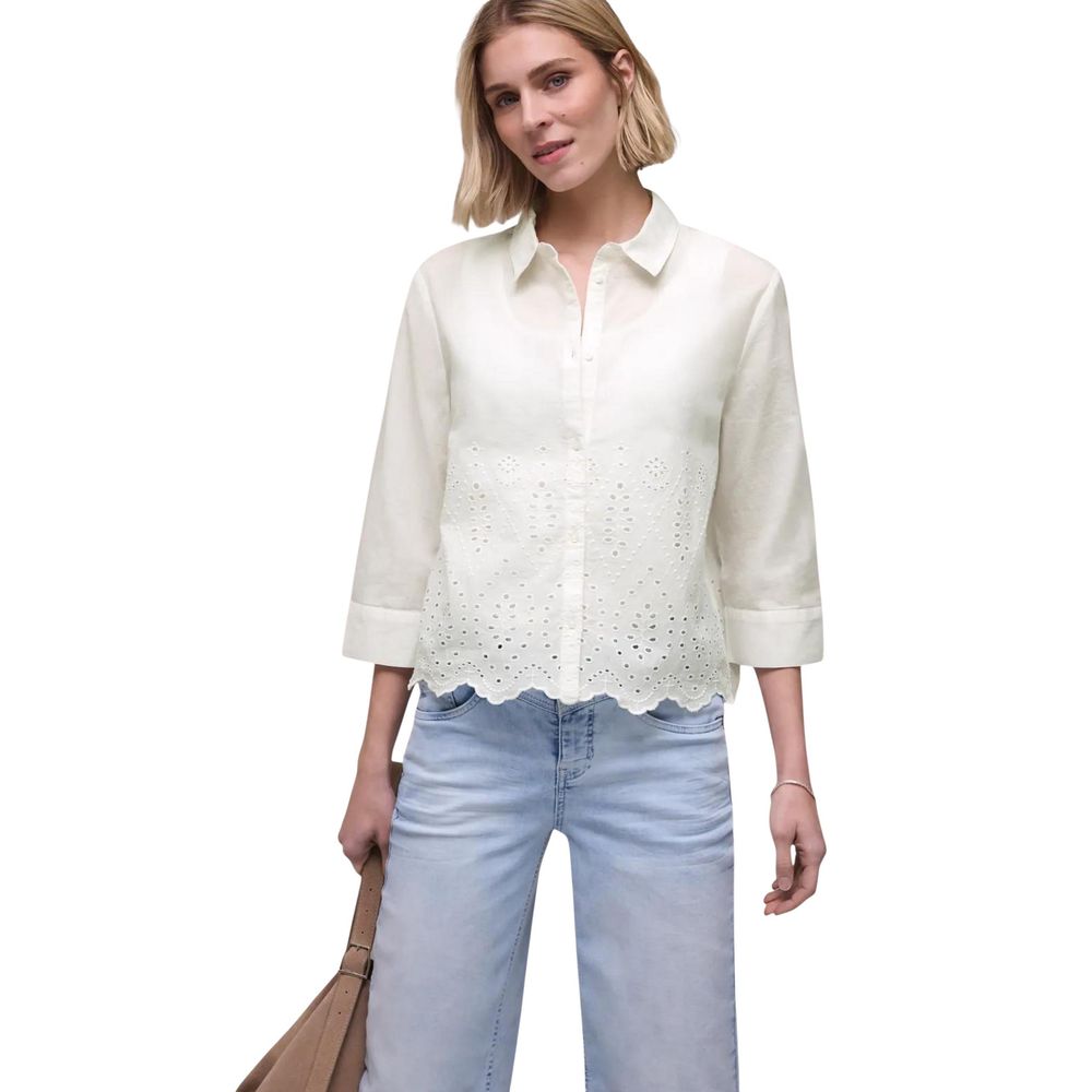 Street One White Cotton Blouse Street One