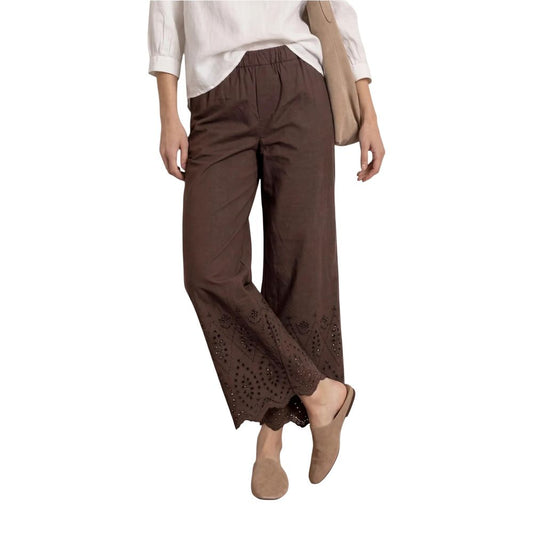 Street One Brown Cotton Casual Pants Street One
