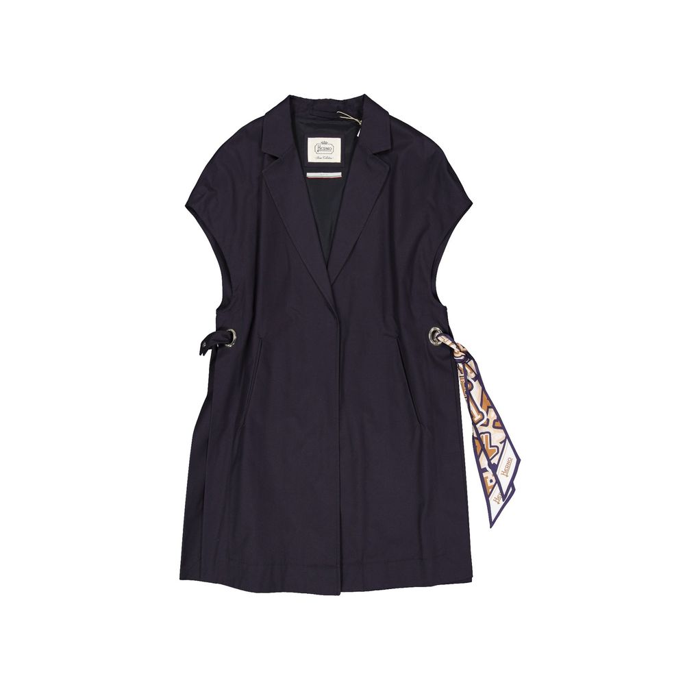 Herno Blue Cotton Coat Herno