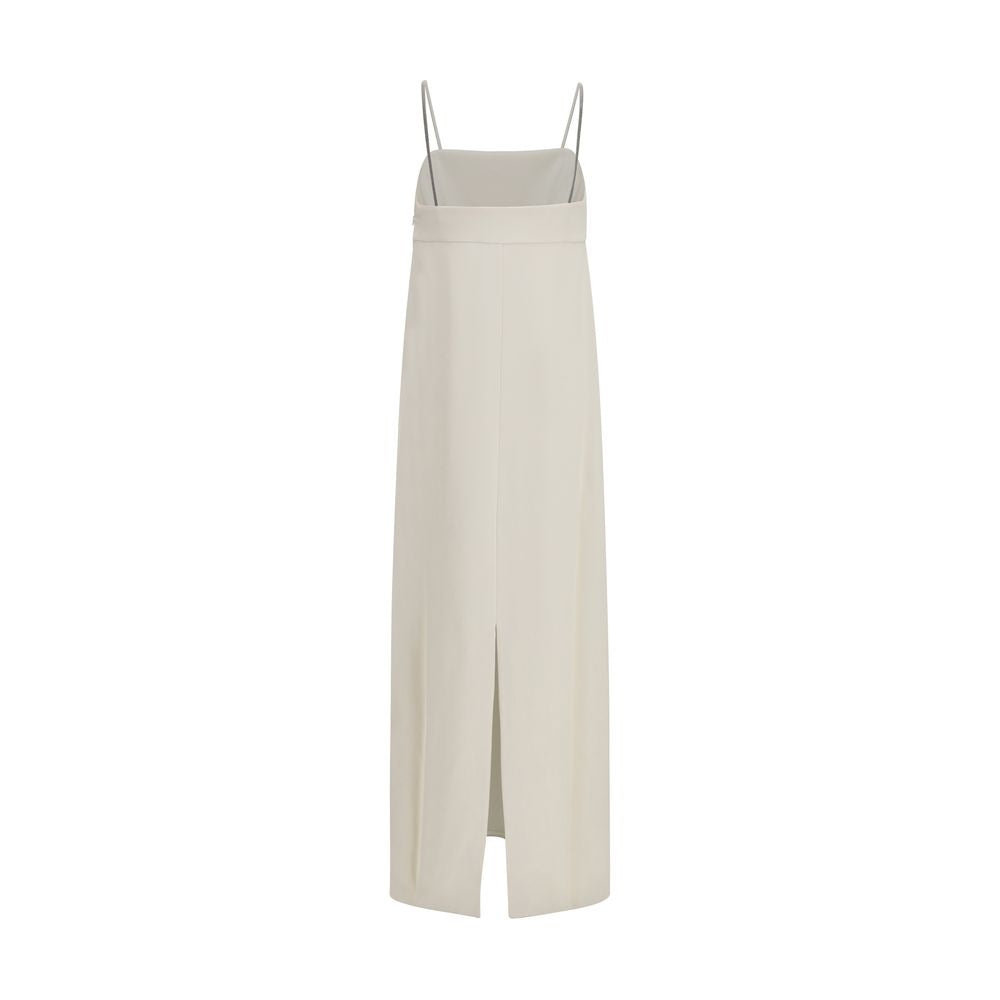 Brunello Cucinelli White Acetate Casual Dress - Eljoys Fashion 