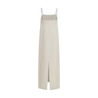 Brunello Cucinelli White Acetate Casual Dress - Eljoys Fashion 