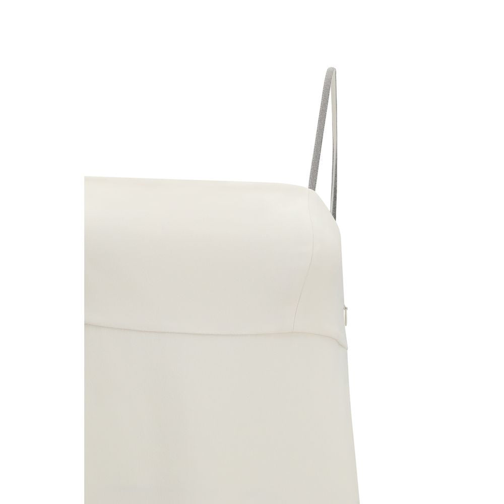 Brunello Cucinelli White Acetate Casual Dress - Eljoys Fashion 