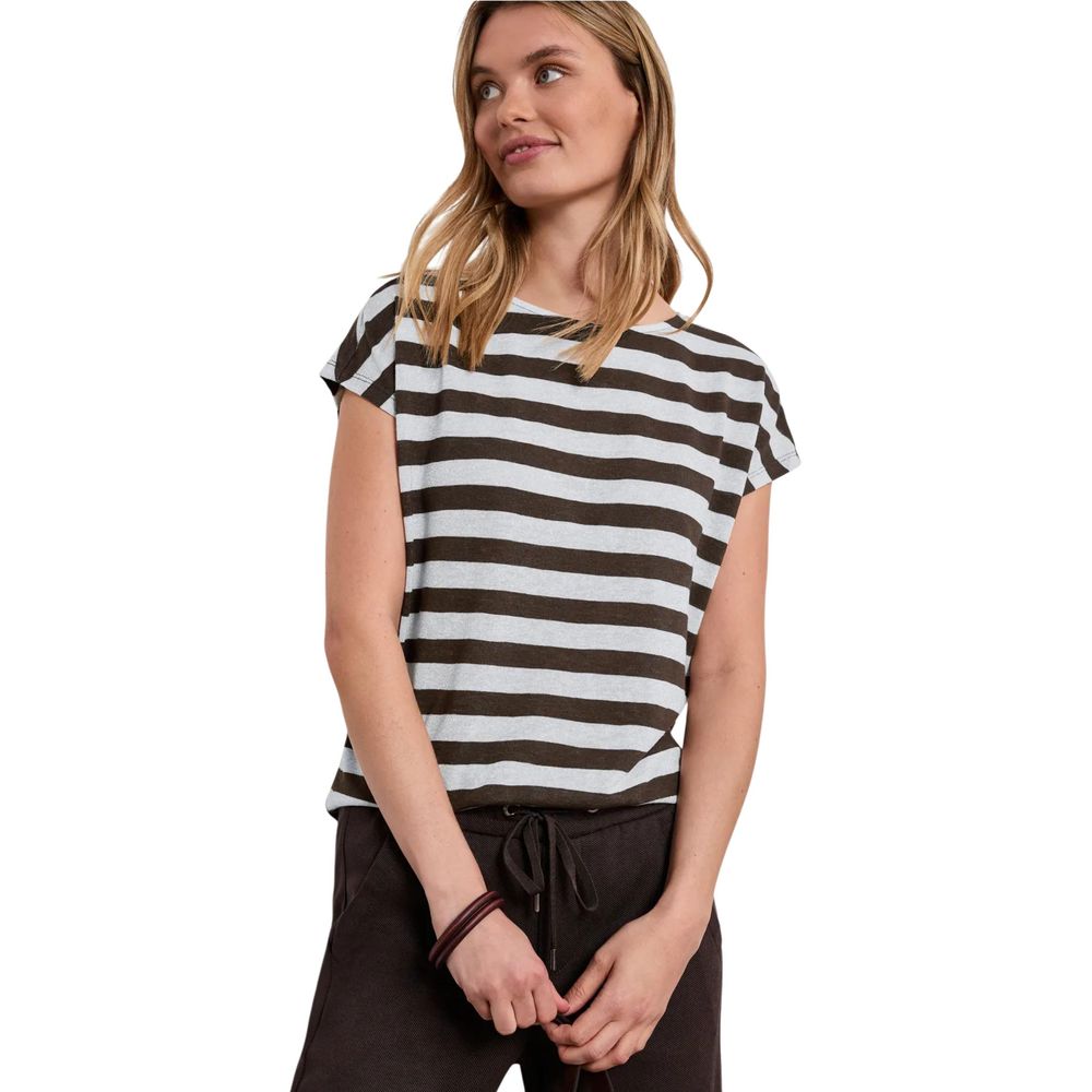 Street One Brown Polyester T-Shirt Street One