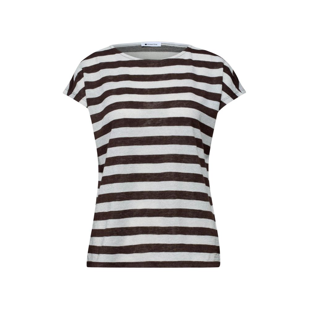 Street One Brown Polyester T-Shirt Street One