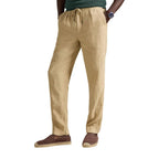 Lyle & Scott Beige Linen Casual Pants Lyle & Scott