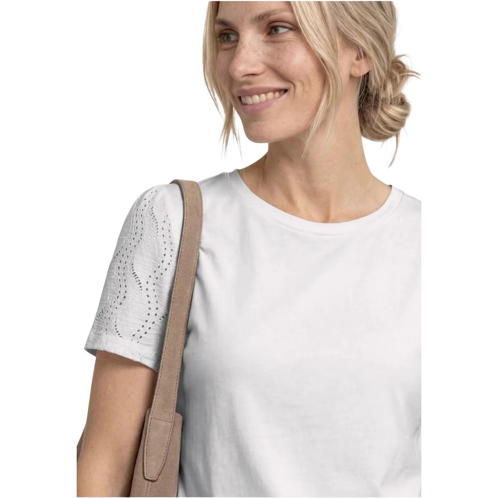 Street One Cream Cotton T-Shirt Street One