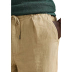 Lyle & Scott Beige Linen Casual Pants Lyle & Scott