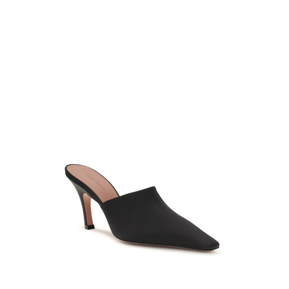 Amina Muaddi Black Silk Sandals Amina Muaddi