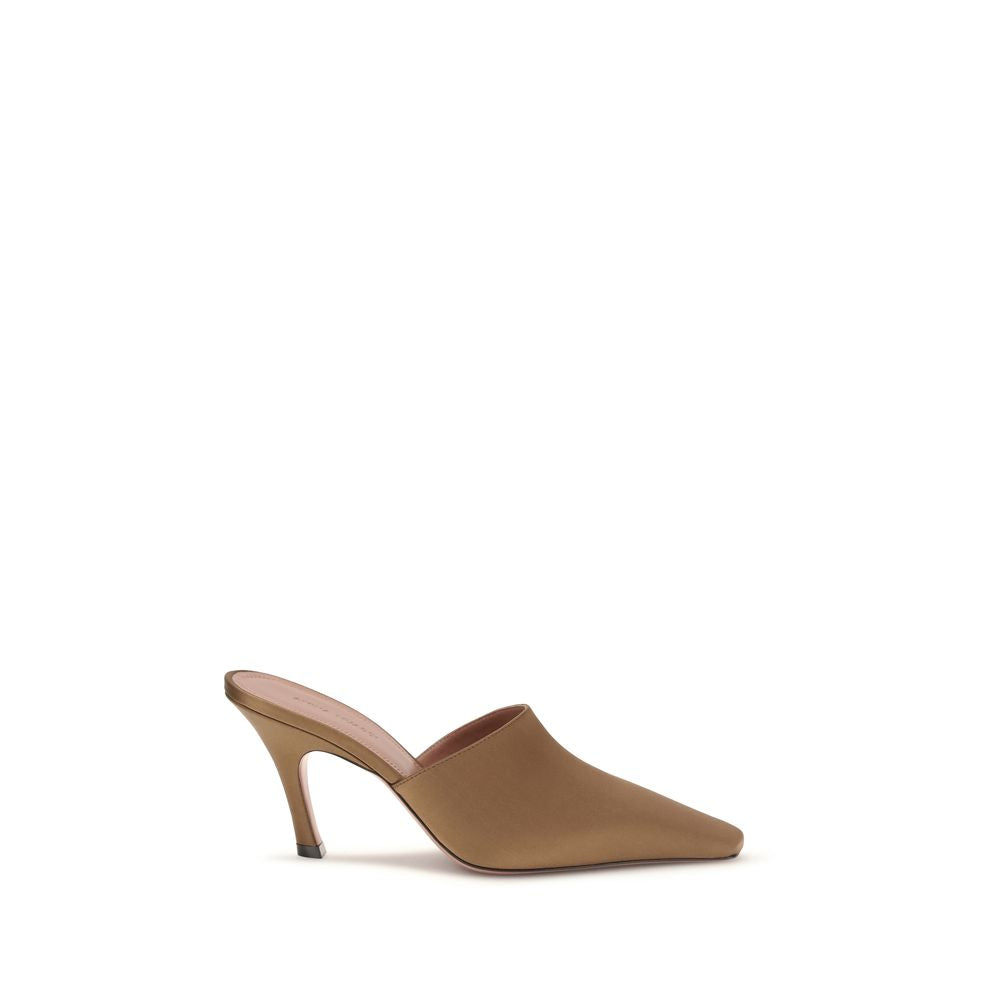 Amina Muaddi Brown Silk Sandals Amina Muaddi