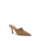 Amina Muaddi Brown Silk Sandals Amina Muaddi