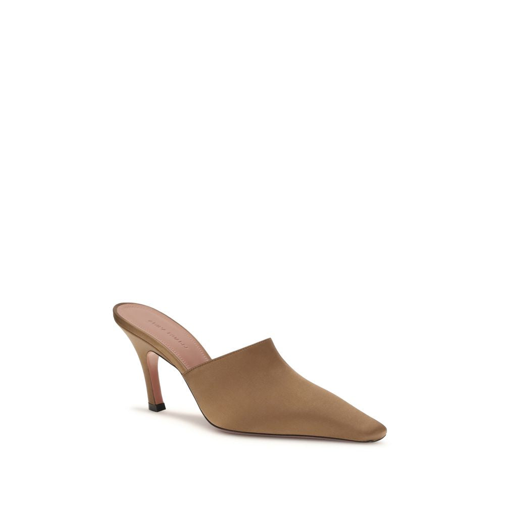Amina Muaddi Brown Silk Sandals Amina Muaddi