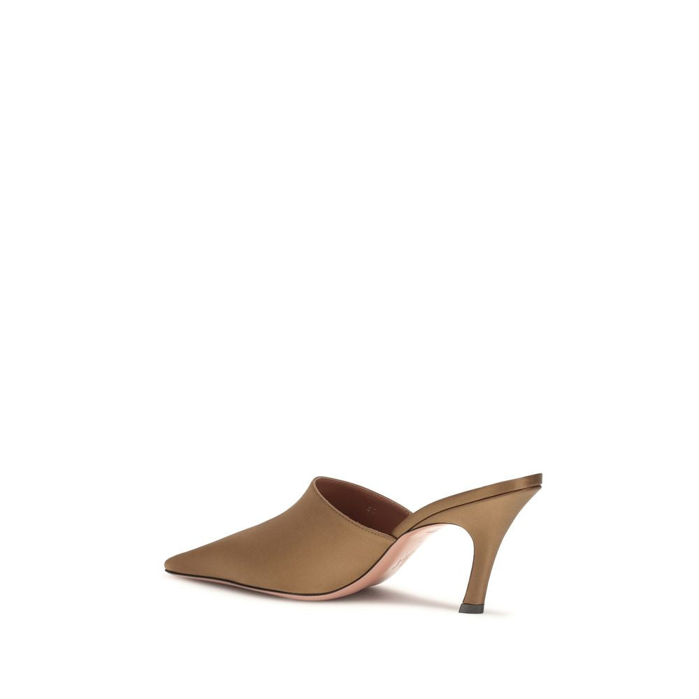 Amina Muaddi Brown Silk Sandals Amina Muaddi