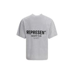 Represent Gray Cotton T-Shirt with round neckline and short sleeves, showcasing a casual and comfortable fit.