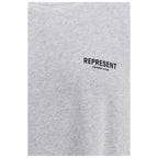 Represent gray cotton T-shirt with round neckline and short sleeves, displayed flat on a plain background.