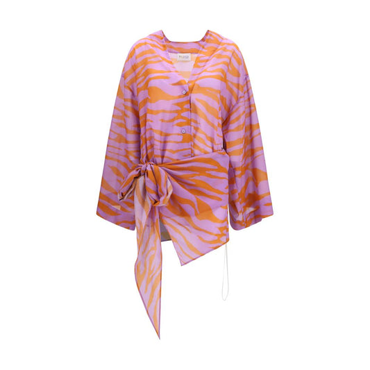 The Attico Multicolor Cotton Pattern Shirt The Attico
