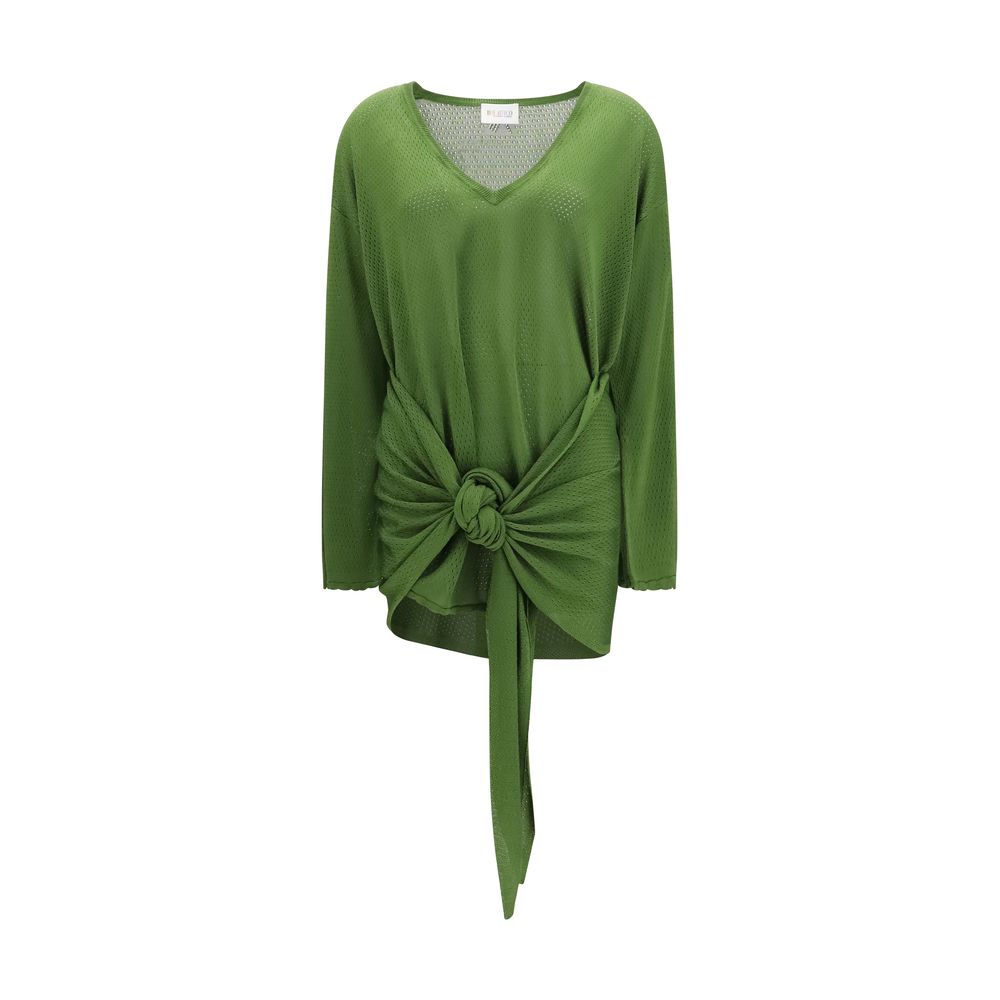 The Attico Bicolor Viscose Casual Dress The Attico