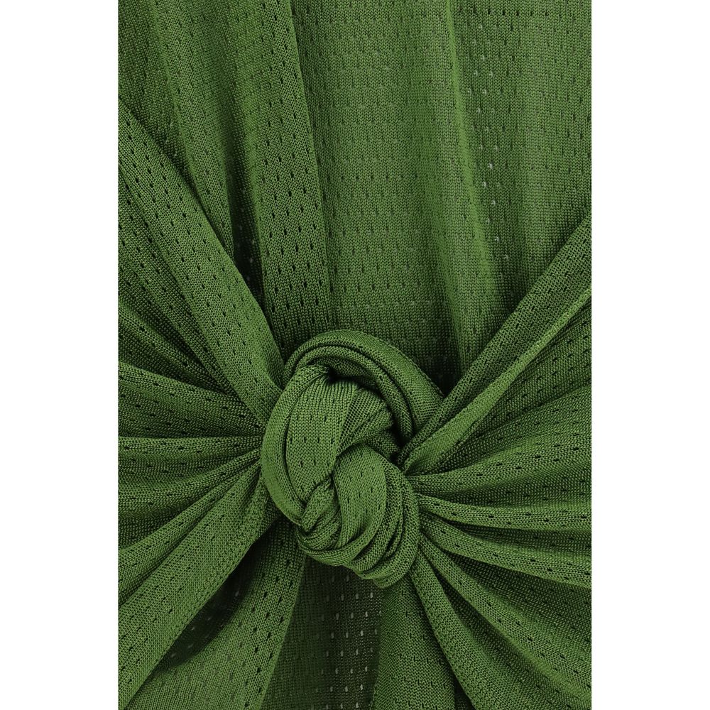 The Attico Bicolor Viscose Casual Dress The Attico