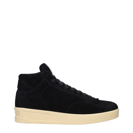 Jil Sander Black Leather High Top Sneakers Jil Sander