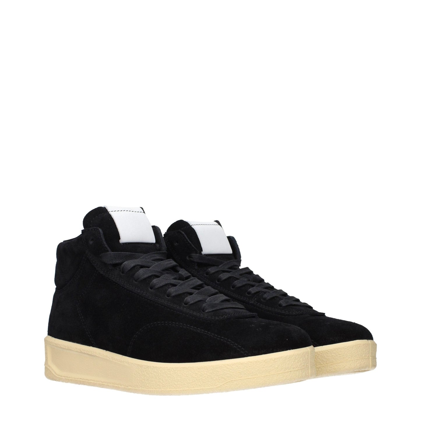 Jil Sander Black Leather High Top Sneakers Jil Sander