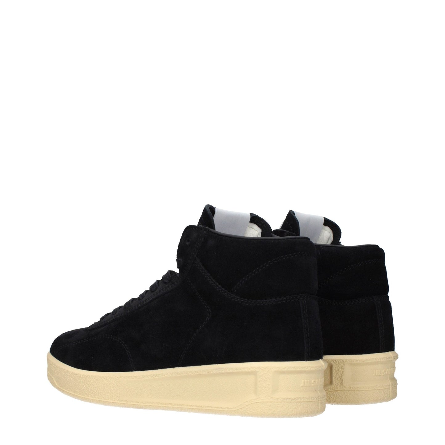 Jil Sander Black Leather High Top Sneakers Jil Sander