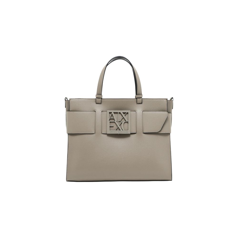 Armani Exchange Beige Artificial Leather Handbag Armani Exchange