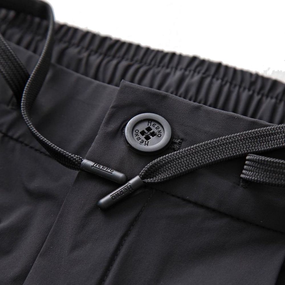 Herno Black Elastane Athletic Pants Herno