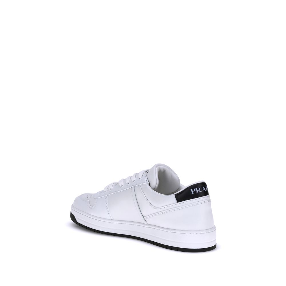 Prada White Calf Leather Bos Taurus Low Top Sneakers Prada