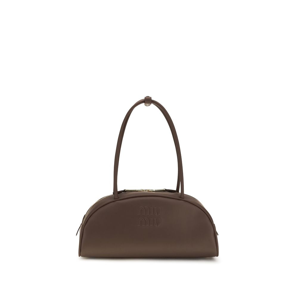 Miu Miu Brown Calf Leather Bos Taurus Shoulder Bag