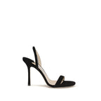 Jimmy Choo Black Calf Leather Bos Taurus Stiletto Heel Sandals Jimmy Choo