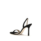 Jimmy Choo Black Calf Leather Bos Taurus Stiletto Heel Sandals Jimmy Choo