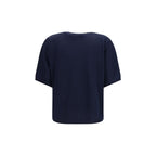 Brunello Cucinelli blue cashmere sleeveless sweater displayed on a hanger, showcasing soft, luxurious knit fabric.