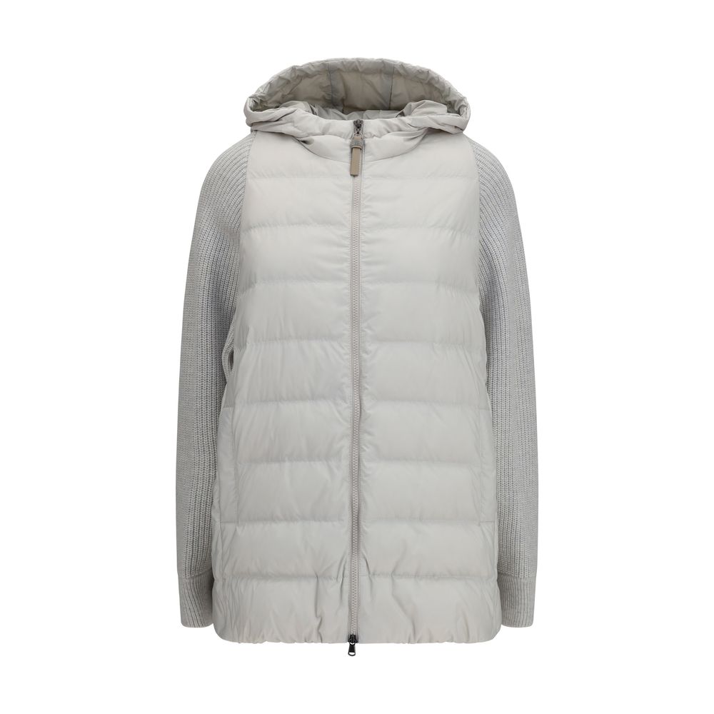Brunello Cucinelli Gray Polyamide Jacket Brunello Cucinelli
