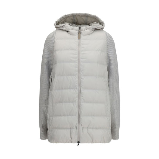 Brunello Cucinelli Gray Polyamide Jacket Brunello Cucinelli