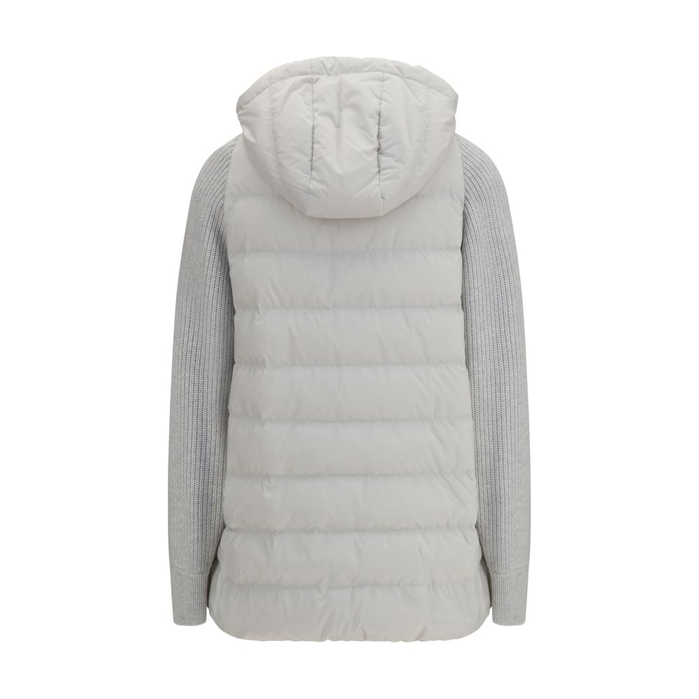Brunello Cucinelli Gray Polyamide Jacket Brunello Cucinelli