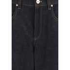 Brunello Cucinelli Blue Cotton Straight-Leg Jeans