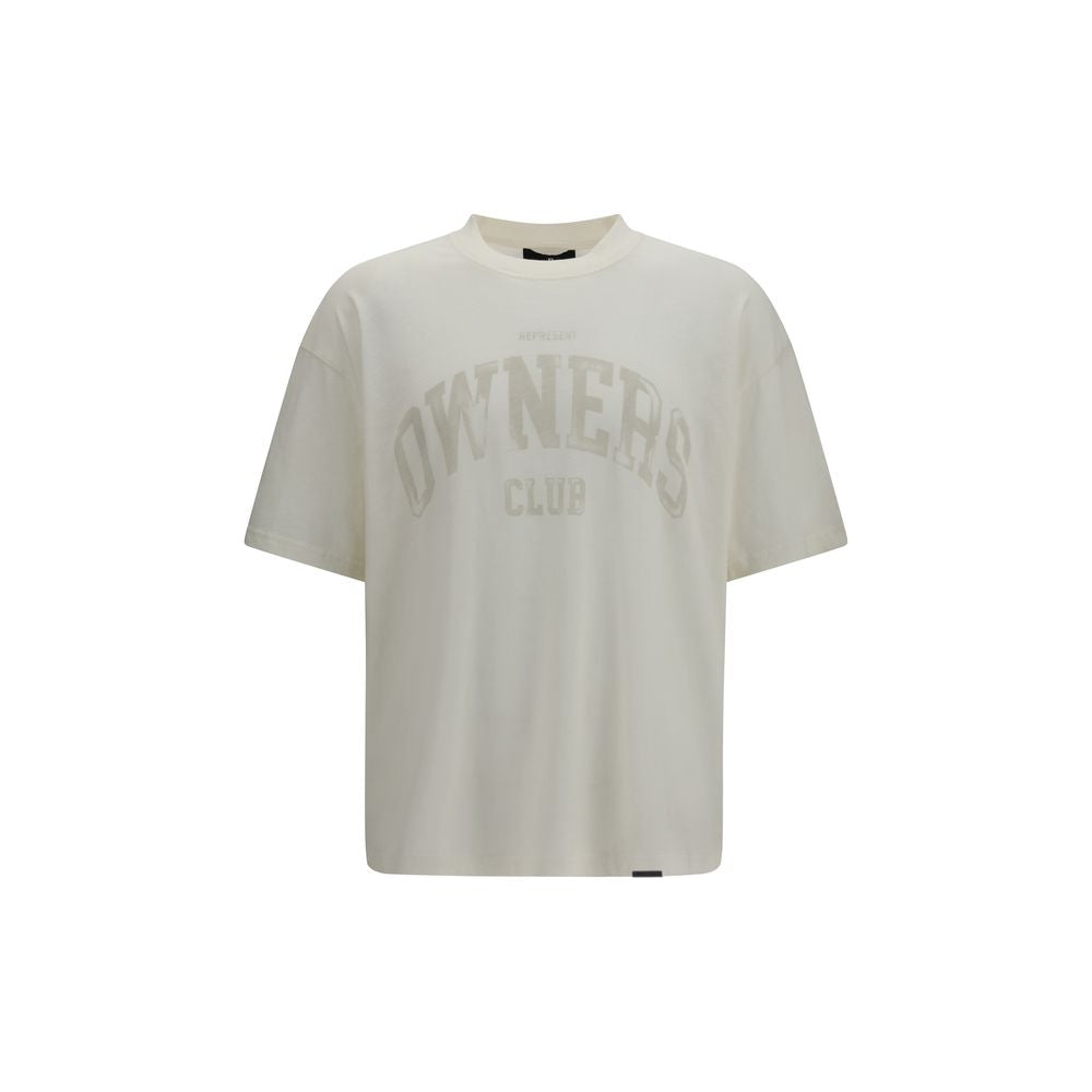 Represent White Cotton T-Shirt Represent