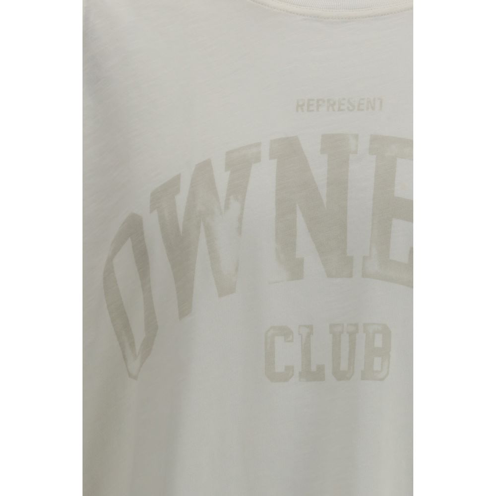 Represent White Cotton T-Shirt Represent