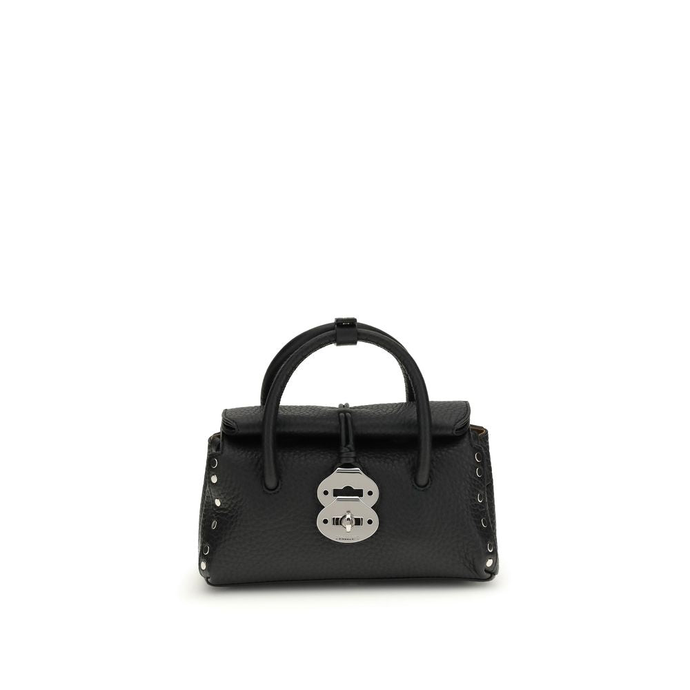 Zanellato Black Calf Leather Bos Taurus Handbag Zanellato