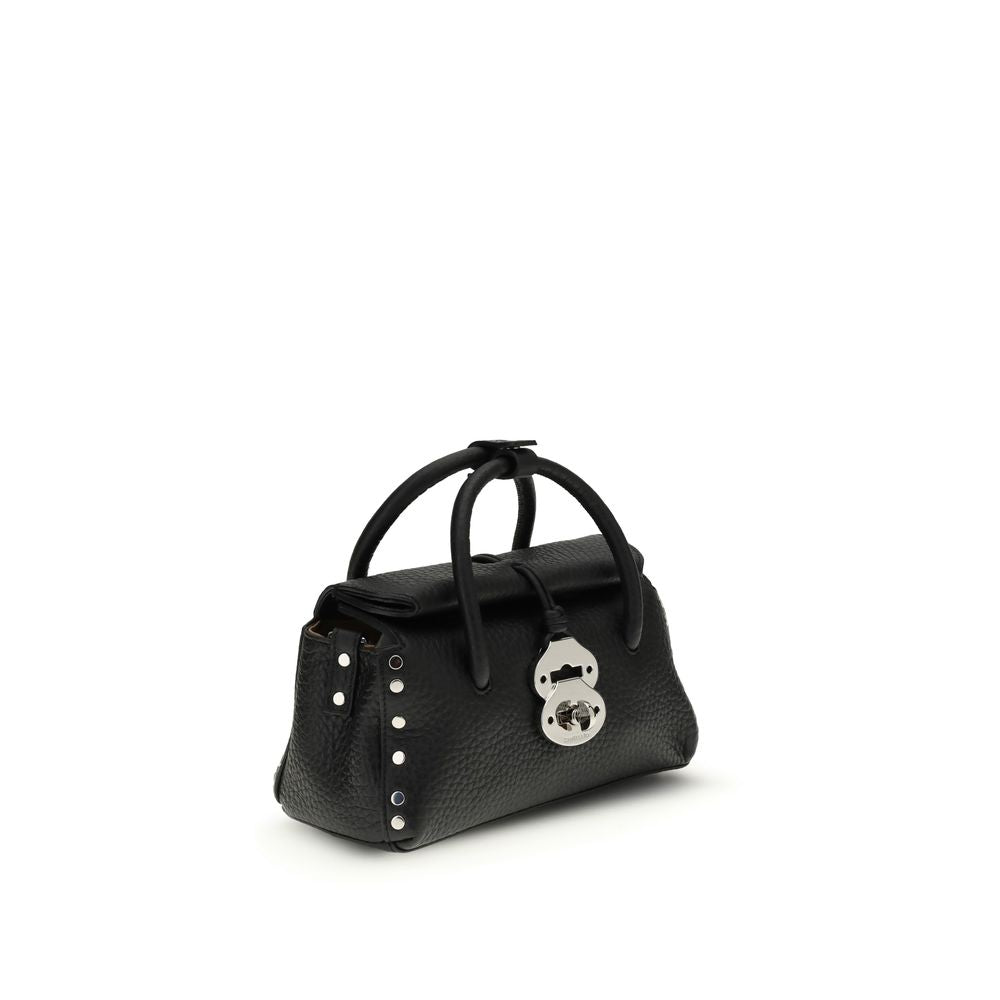 Zanellato Black Calf Leather Bos Taurus Handbag Zanellato