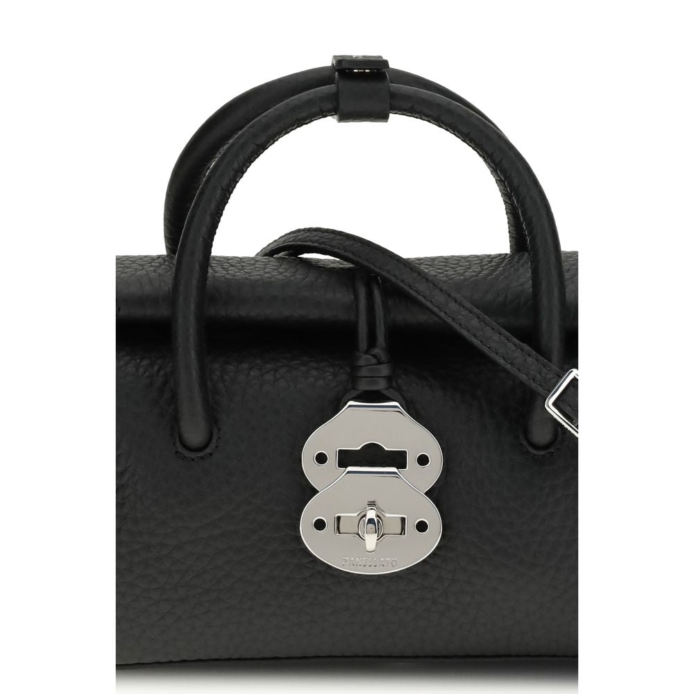 Zanellato Black Calf Leather Bos Taurus Handbag Zanellato